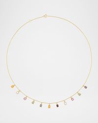 Chakra Rainbow Sapphire Bezel Necklace