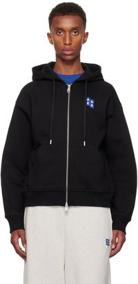 ADER error Black TRS Tag 02 Zip-Up Hoodie