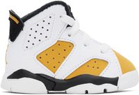 Nike Jordan Baby White & Yellow Jordan 6 Retro Sneakers