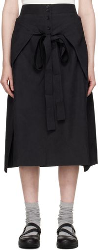 YMC Black George Midi Skirt