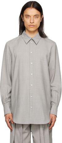 Steven Passaro Gray Spread Collar Shirt