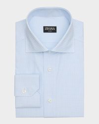 Men's Micro-Check Trofeo Cotton Dress Shirt