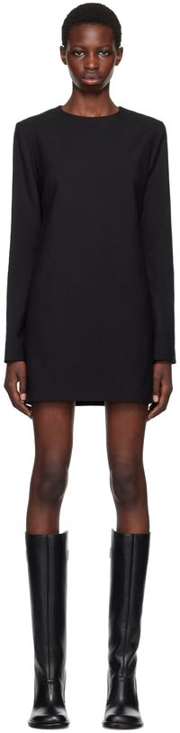 AMI Paris Black Virgin Wool Minidress