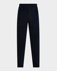 Men's Pleated Flat-Front Pants