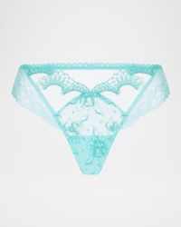 Princesse Iris Scalloped Lace & Tulle Thong