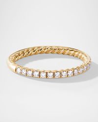 DY Eden Partway Band Ring with Diamonds in 18K Gold, 1.85mm