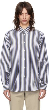 Paul Smith White & Blue Casual Fit Shirt