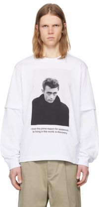 sacai White 'James Dean' L/S T-shirt