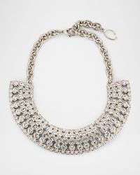 Round Rhinestone Statement Necklace