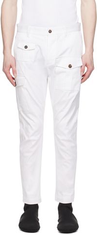 Dsquared2 White Sexy Cargo Pants