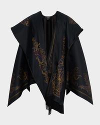 Floral Paisley Jacquard Cape