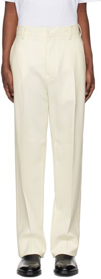 ZEGNA Off-White Wool Trousers