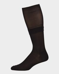 Men's Over-Calf Silk Dress Socks