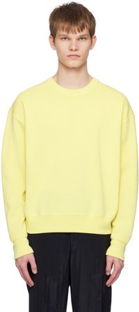 Solid Homme Yellow Rib Trim Sweater