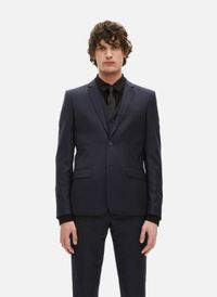 The Kooples - Veste de costume en laine coupe tailleur droite - Taille 54 - Bleu