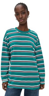 Lioness Horizon Long Sleeve Top Forest Stripe S