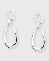 Mini Smooth Snowman Earrings in Sterling Silver