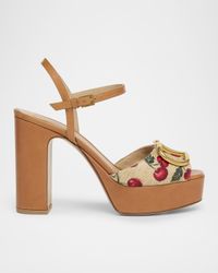 VLogo Cherry Ankle-Strap Platform Sandals