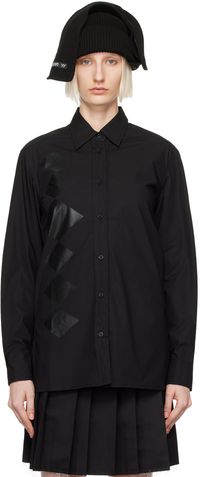 OPEN YY Black Argyle Button Down Shirt