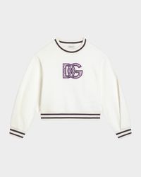 Girl's Logo-Print Maiolica Sweatshirt, Size 4-6