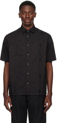 Emporio Armani Chemise noire à col classique