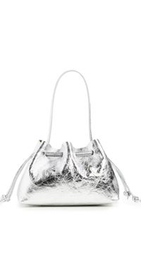 Mansur Gavriel Drawstring Pouchette Silver One Size