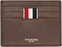 Thom Browne Brown Soft Calf Leather Double Card Holder