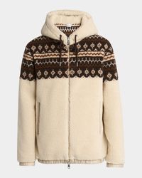 Men's Teddy Boucle Hooded Full-Zip Jacket