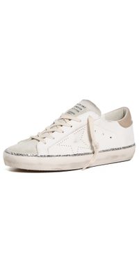 Golden Goose Super-star Skate With Edge Around Leather Sneakers White/Ice/Silver/Beige 35