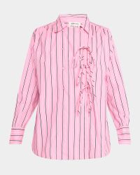 Carmy Striped Double-Breasted Ties Shirt