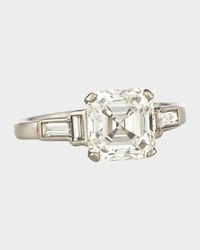 Estate Art Deco Asscher-Cut Diamond Engagement Ring, Size 6.5