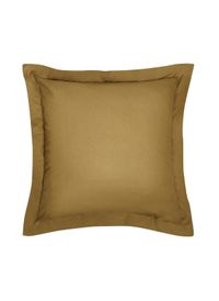Today Linge De Maison - Taie d'oreiller avec volant en coton bio - Taille 63x63 cm - Marron