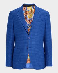 Men's Cotton Jacquard Two-Button Sport Coat