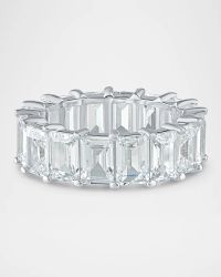 Emerald Cubic Zirconia Eternity Band Ring