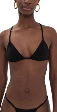 Norma Kamali No Tie Bikini Bra Mini Black S