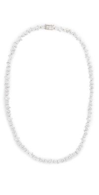 SHASHI Pear Diamond Tennis Necklace Silver One Size
