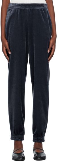 MM by Max Mara Pantalon de détente bleu marine à deux poches