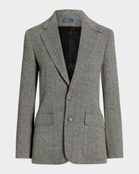 Herringbone Linen-Blend Blazer