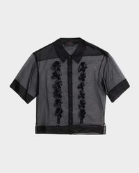 Men's Ribbon Daisy Chain Sheer Boxy Shirt