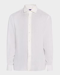 x Neiman Marcus Men's Textured Linen Sport Shirt