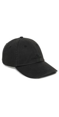 Stone Island Brushed Cotton Baseball Cap Black One Size