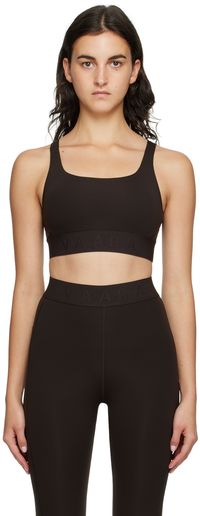 VAARA Brown Scoop Neck Sports Bra