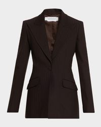 Leiva Herringbone Single-Breasted Blazer