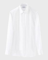 Men's Stripe Bib-Front Contemporary Fit Dress Shirt