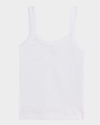 Frillio Ribbed Monogram Tank Top