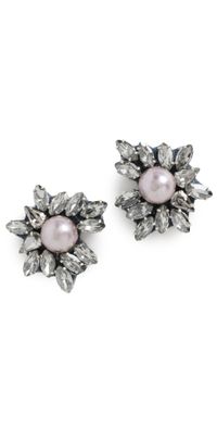 Deepa Gurnani Deepa by Deepa Gurnani Sahana Earrings Gunmetal One Size