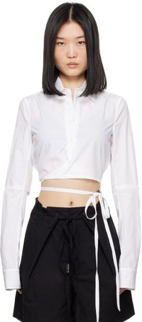 Ann Demeulemeester Chemise écourtée Dea blanche