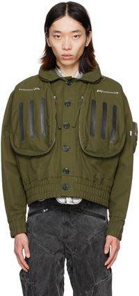Juntae Kim Khaki Doublet Kapok Bomber Jacket