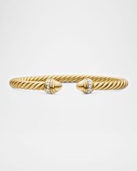 Cable Classics Bracelet with Diamonds in 18K Gold, 7mm