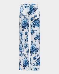 Painterly Floral Pilar Wide-Leg Pants
